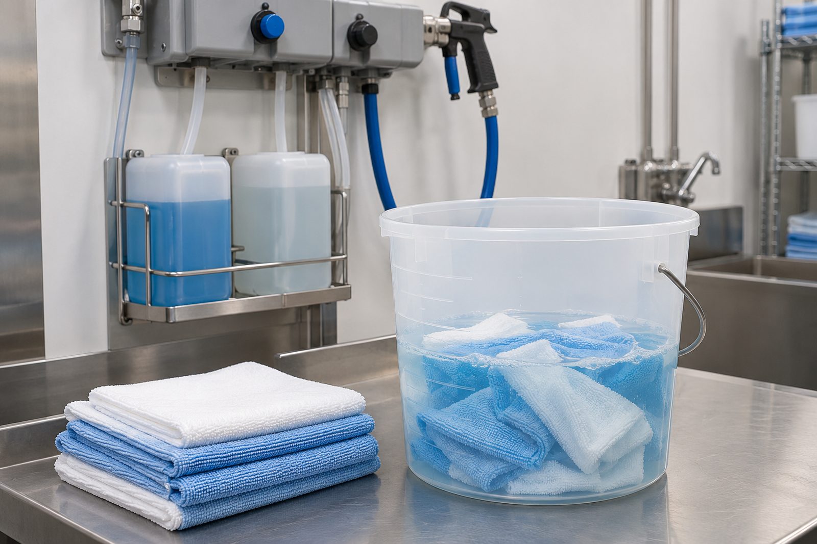 Measuring cleaning waste and product use