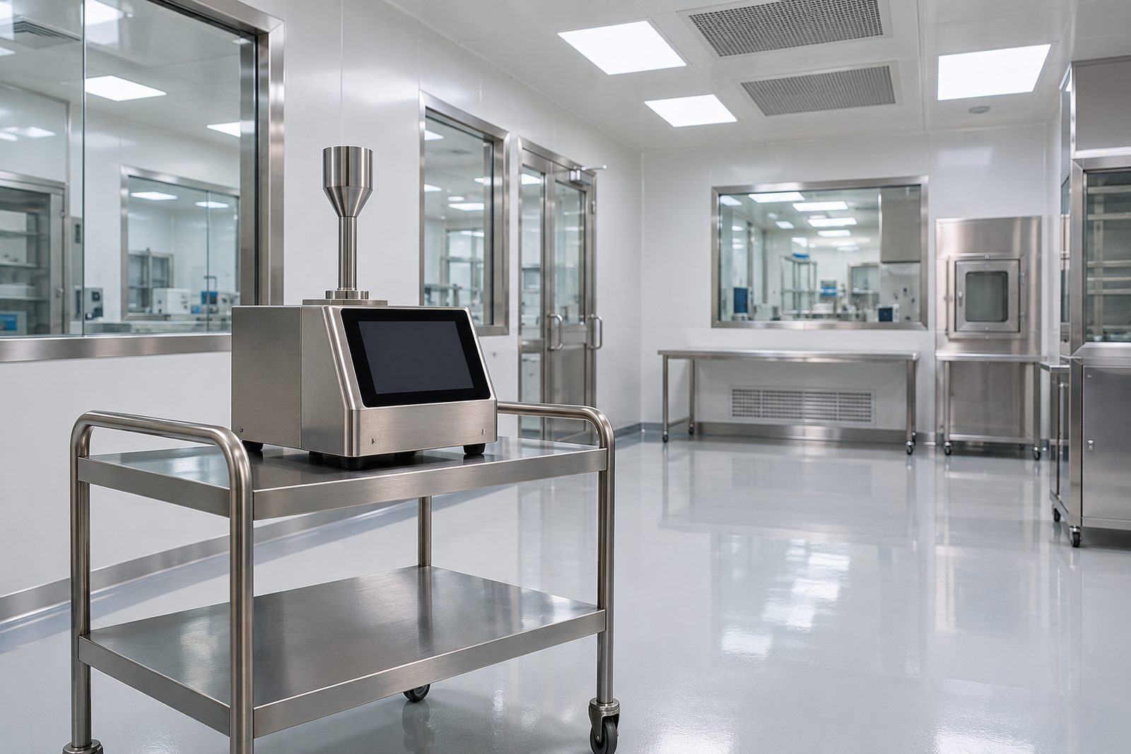 Timing cleanroom cleaning around monitoring