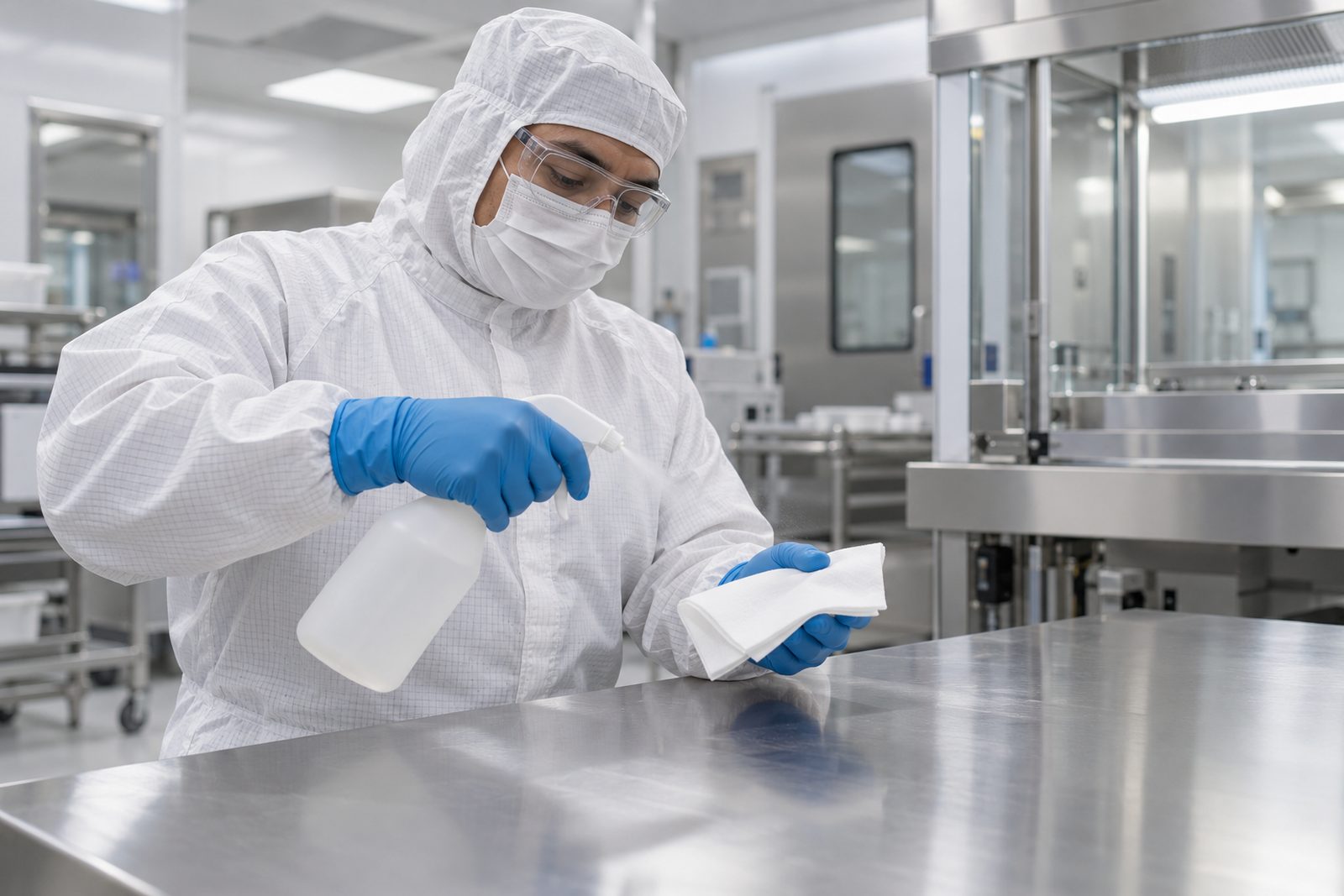 Cleanroom products: sporicides, IPA, and residues
